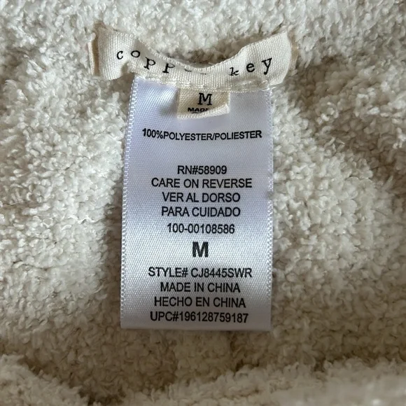 Fuzzy Teddy White Pajama Pants - Picture 4 of 5